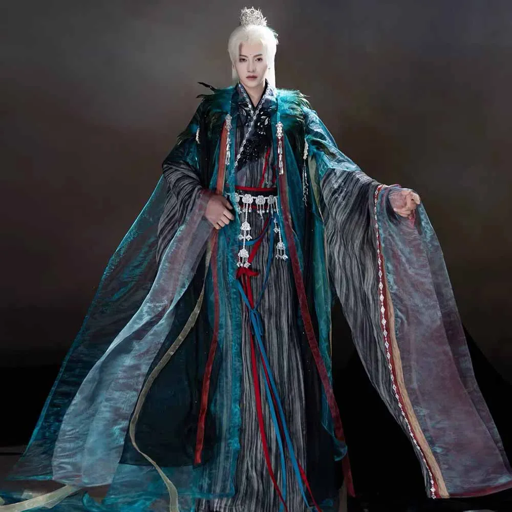 Hanfu Men Chinese traditional Vintage Green Embroidered Hanfu 3pcs Halloween Cosplay Costume Male Student Party Hanfu Outfit
Hanfu Men Chinese traditional Vintage Green Embroidered Hanfu 3pcs Halloween Cosplay Costume Male Student Party Hanfu Outfit
