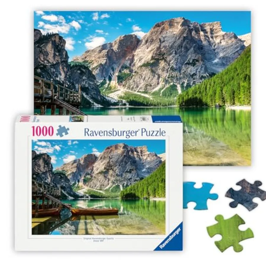 - Pragser Wildsee, Italy - 1000 Piece Jigsaw Puzzle - Stunning, Peaceful Lake with Rustic Boats - Majestic Mountains and Lush F
- Pragser Wildsee, Italy - 1000 Piece Jigsaw Puzzle - Stunning, Peaceful Lake with Rustic Boats - Majestic Mountains and Lush F