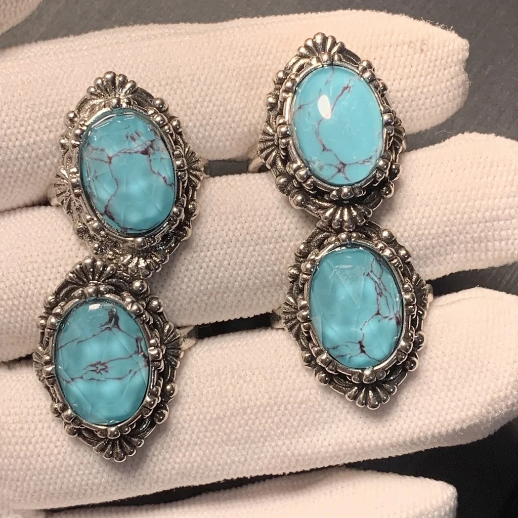 Natural Turquoise Ring Adjustable Female ring Jewelry for Women Gift Wholesale High Quality Vintage Fine
Natural Turquoise Ring Adjustable Female ring Jewelry for Women Gift Wholesale High Quality Vintage Fine