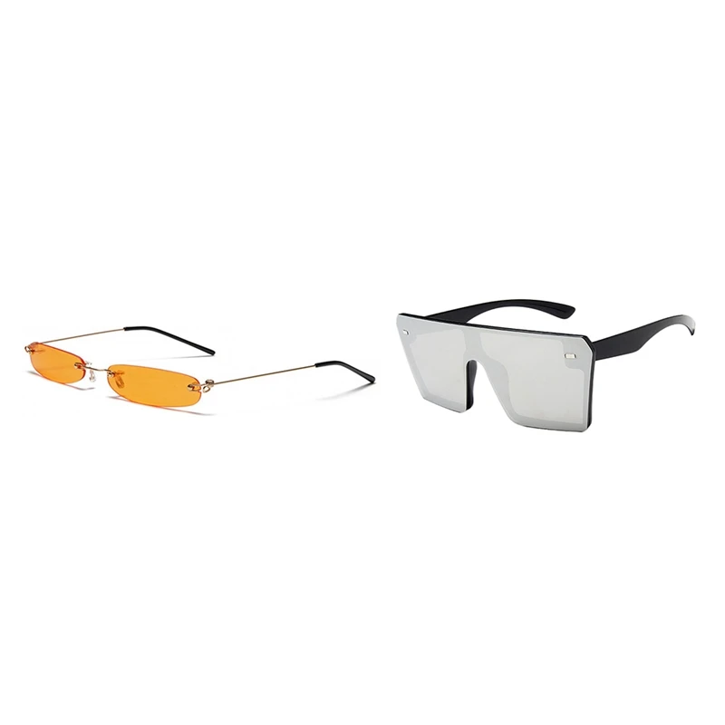 Rimless Rectangle Sunglasses Men Women 90S & Square Sunglasses Women Fashion Flat Top Gradient Glasses C8
Rimless Rectangle Sunglasses Men Women 90S & Square Sunglasses Women Fashion Flat Top Gradient Glasses C8