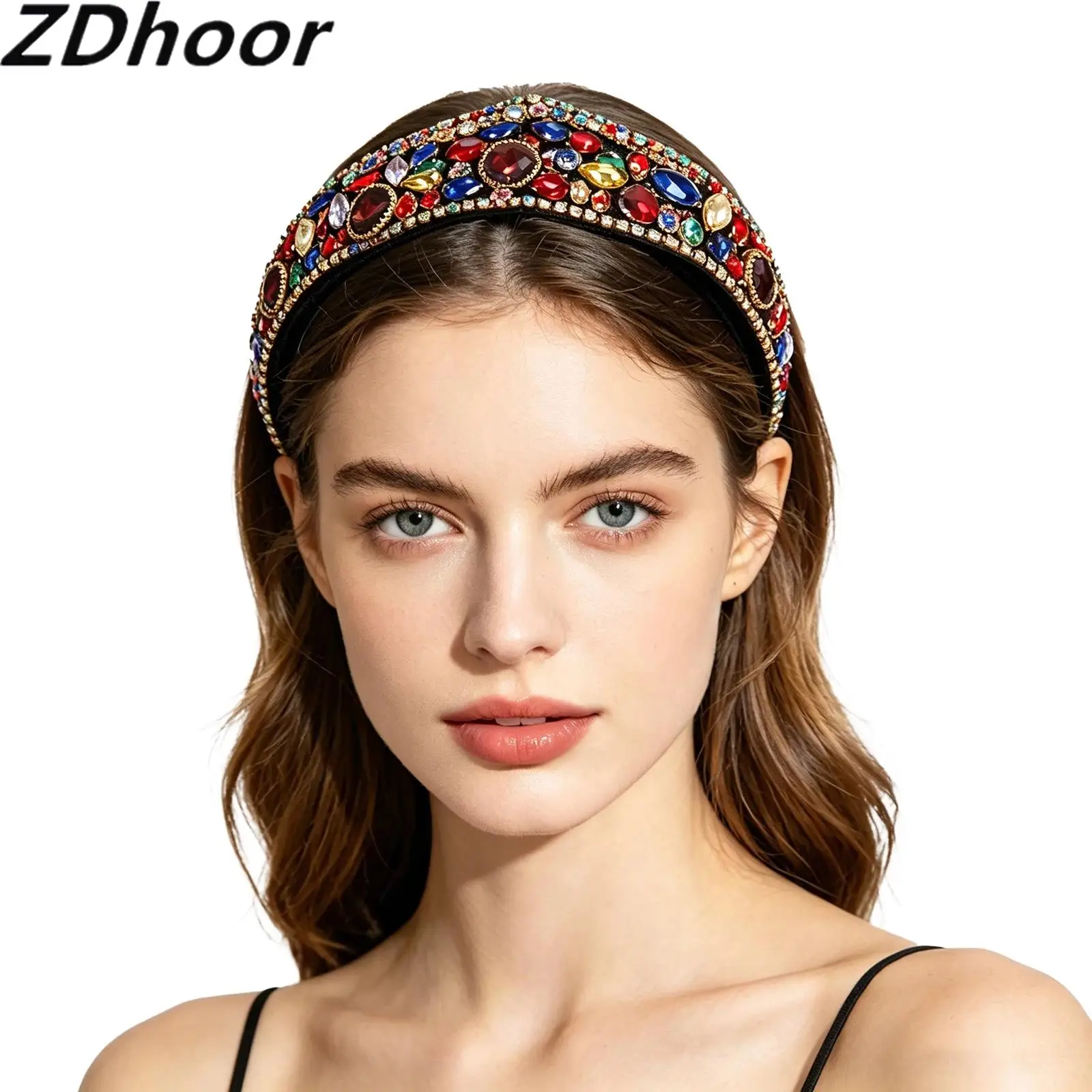 Women Retro Rhinestone Hair Hoop Wide Brim Head Band Hair Accessory for Party Wedding Festival Daily Life
Women Retro Rhinestone Hair Hoop Wide Brim Head Band Hair Accessory for Party Wedding Festival Daily Life