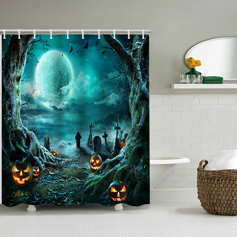 Halloween Material Hook Shower Curtain Modern Polyester Waterproof Digital Printing Shower Curtain
Halloween Material Hook Shower Curtain Modern Polyester Waterproof Digital Printing Shower Curtain