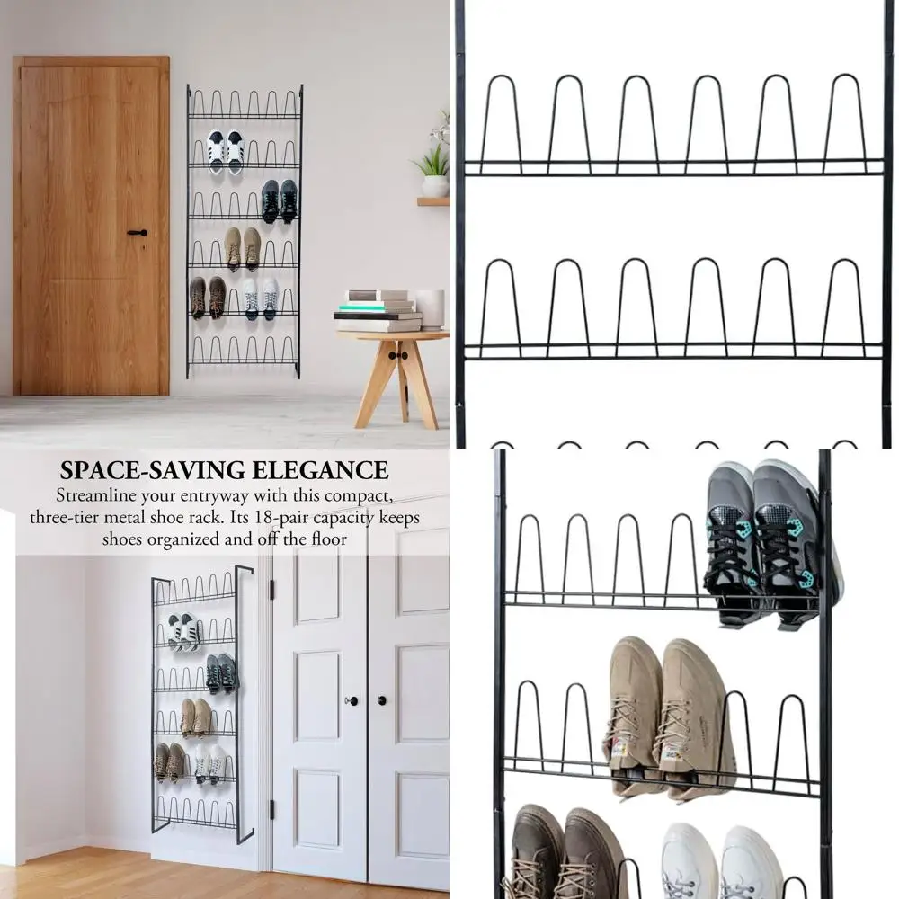 Вертикальная черная металлическая полка для обуви 70 — 36 крючков для шкафа, вмещает 18 пар, идеально подходит для хранения в прихожей
Вертикальная черная металлическая полка для обуви 70 — 36 крючков для шкафа, вмещает 18 пар, идеально подходит для хранения в прихожей