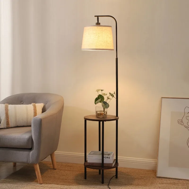 Floor Lamp with Table for Living Room, 62in Rustic Farmhouse Wooden Floor Lamps, Attached End Table with Lamp for Bedroom,
Floor Lamp with Table for Living Room, 62in Rustic Farmhouse Wooden Floor Lamps, Attached End Table with Lamp for Bedroom,