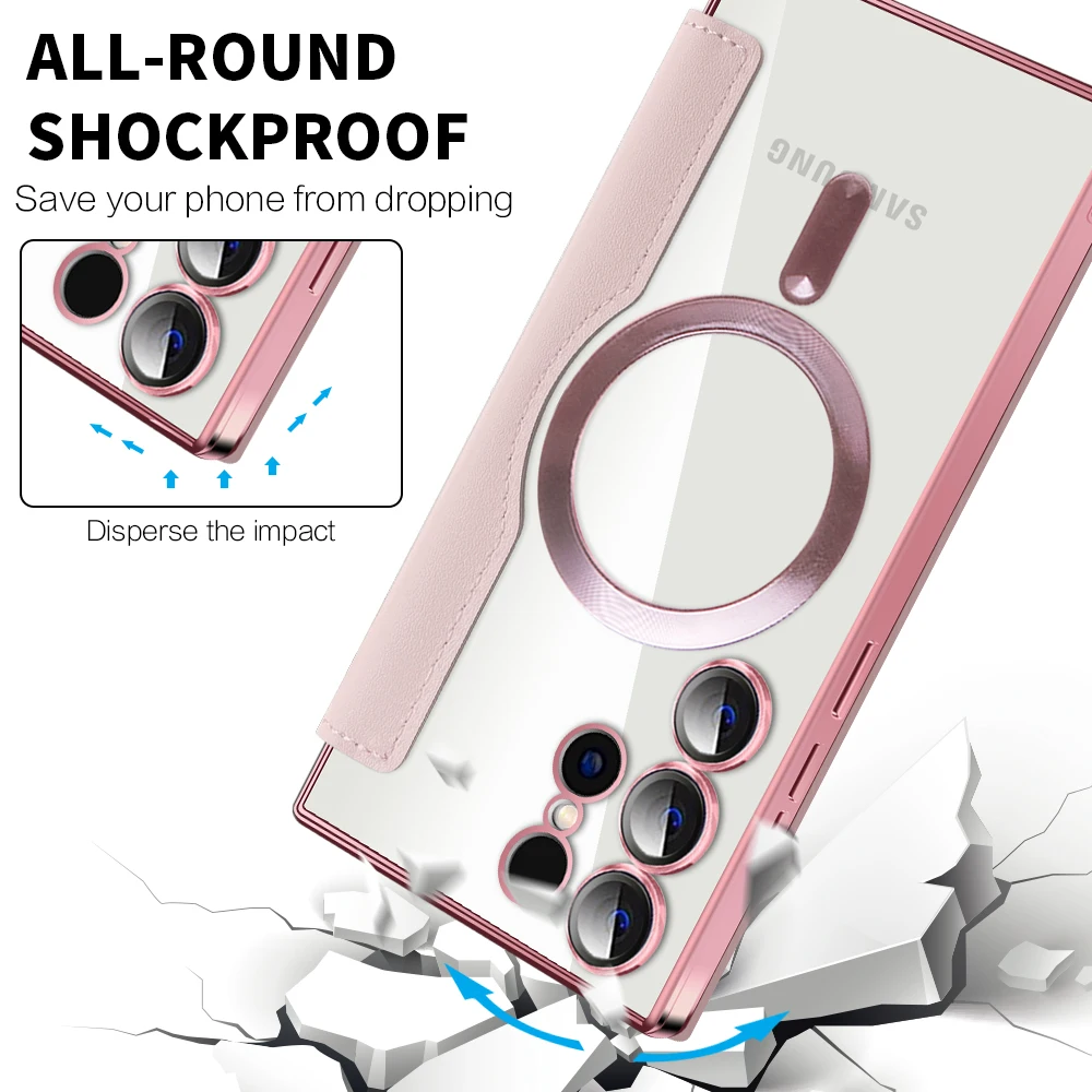 Leather Card Holder Magnetic Case for Samsung Galaxy S22 S24 Ultra S23 FE Plus Wireless Charge Card Holder Shockproof Hard Cover
Leather Card Holder Magnetic Case for Samsung Galaxy S22 S24 Ultra S23 FE Plus Wireless Charge Card Holder Shockproof Hard Cover
