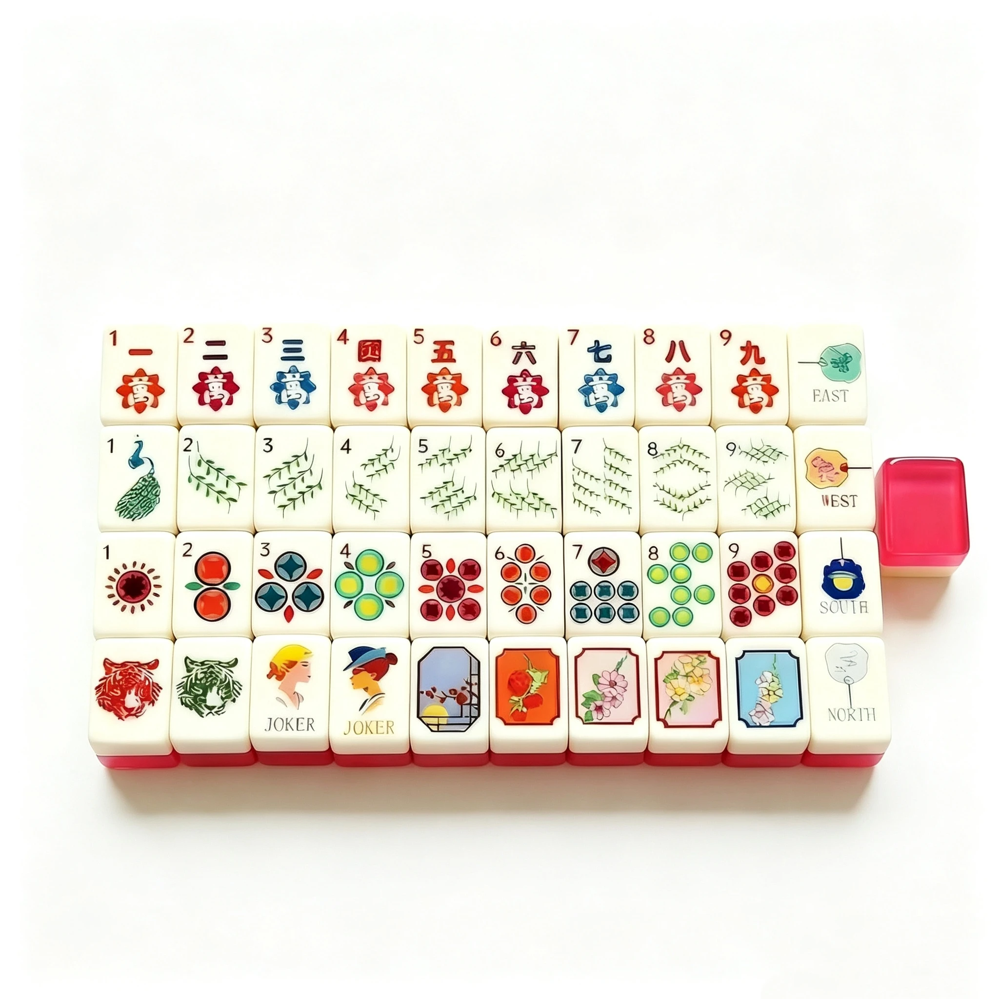 Rain-Kissed Blossoms Rose Red Transparent Single-Layer Acrylic American Mahjong Set
Rain-Kissed Blossoms Rose Red Transparent Single-Layer Acrylic American Mahjong Set