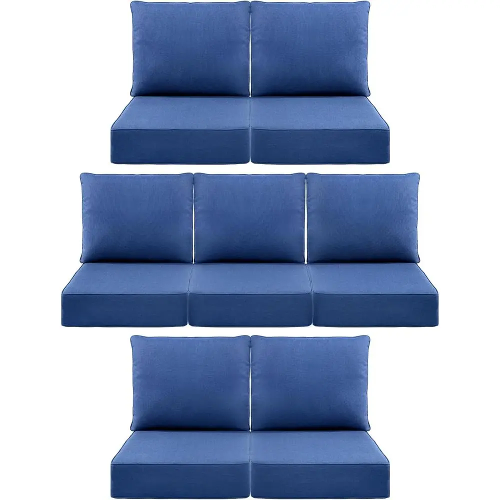 6 Outdoor Cushions Set for Patio Furniture, 24x24x6 Thick Seat Cushions, Weather-Resistant Replacement for Wicker Chair, Blue
6 Outdoor Cushions Set for Patio Furniture, 24x24x6 Thick Seat Cushions, Weather-Resistant Replacement for Wicker Chair, Blue