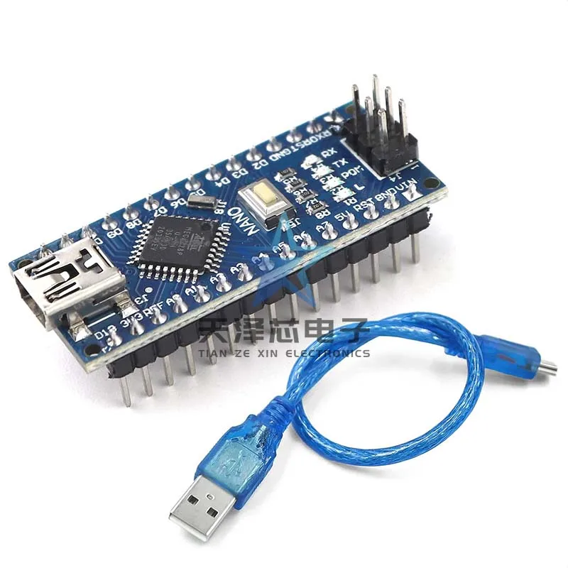 Последняя версия Arduno Nano V3.0 Atmega328P улучшенная версия очень проста в использовании и поставляется с USB-кабелем
Последняя версия Arduno Nano V3.0 Atmega328P улучшенная версия очень проста в использовании и поставляется с USB-кабелем