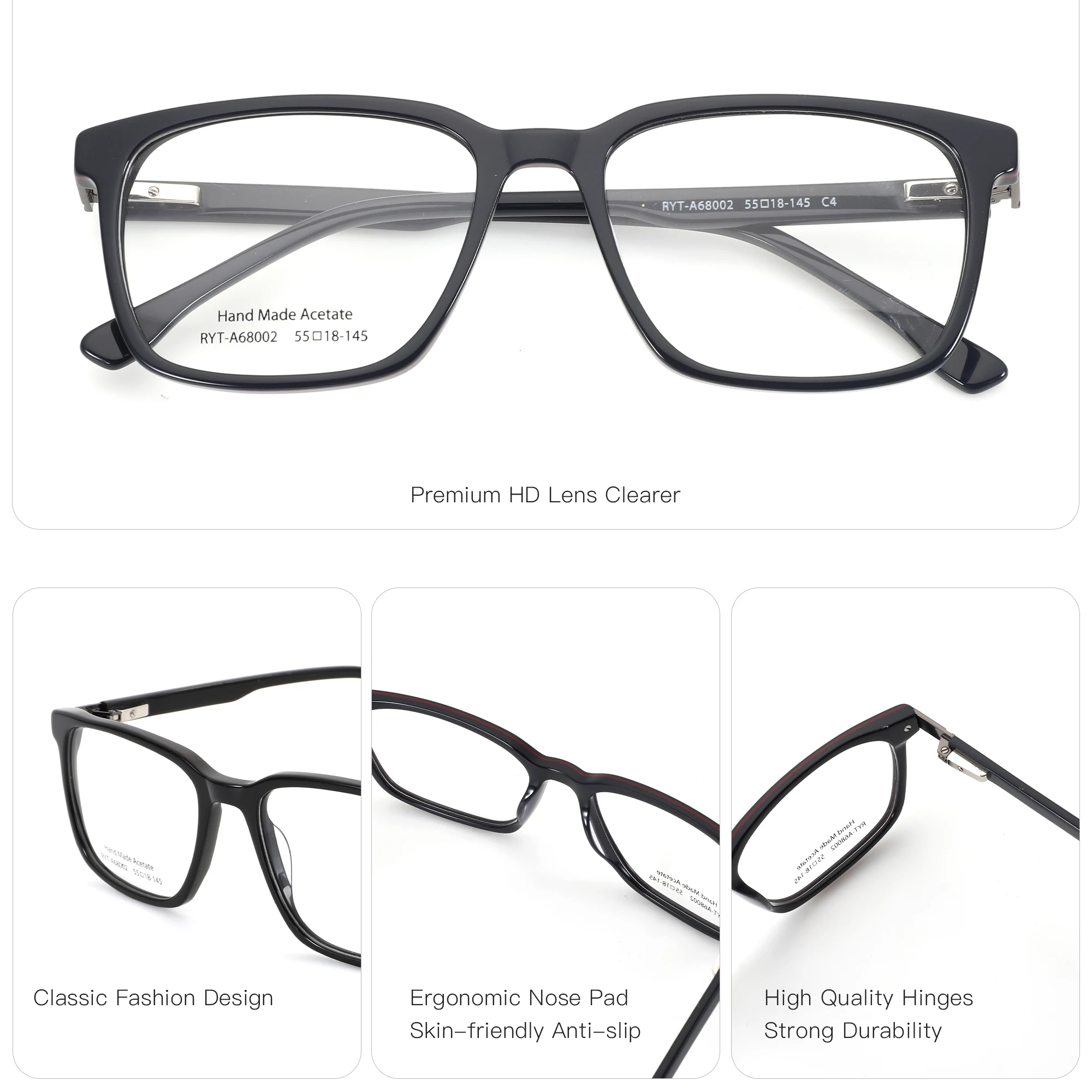BLUEMOKY M Size Popular Acetate Square Optical Lenses With Prescription Myopia Photochromic Glasses Man Progressive Lenses
BLUEMOKY M Size Popular Acetate Square Optical Lenses With Prescription Myopia Photochromic Glasses Man Progressive Lenses