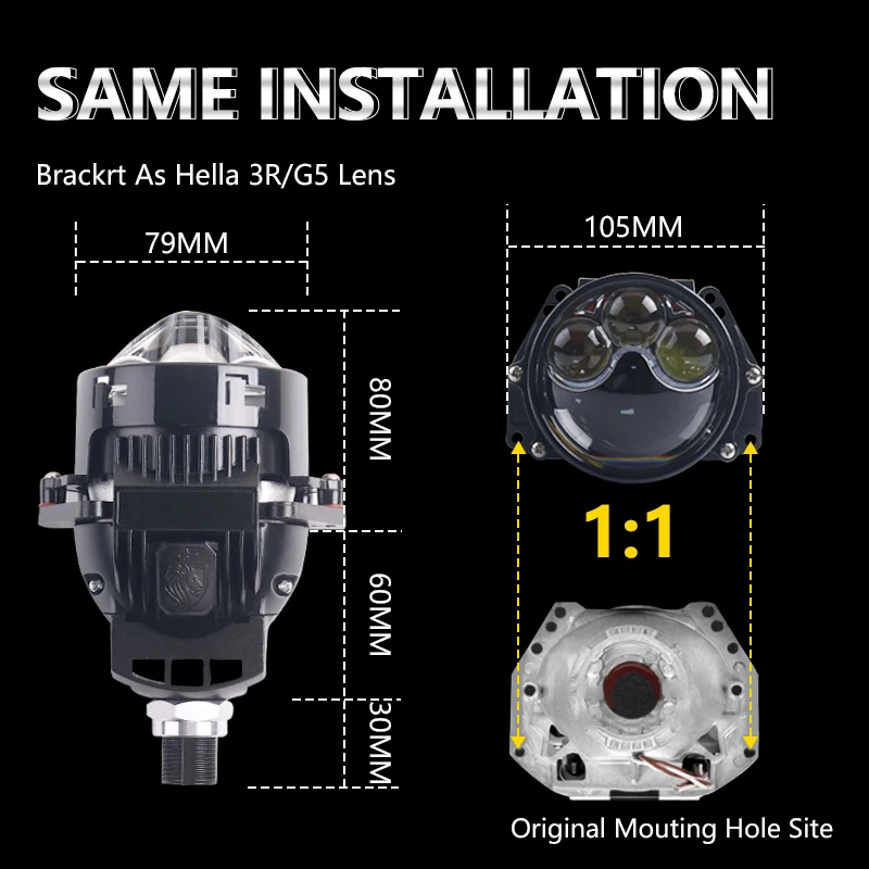 3 Strong Direct Light 6000K New Bi Led Projector Lens for Motorcycle 2600W Universal Car Headlight Lens Lights Accessories
3 Strong Direct Light 6000K New Bi Led Projector Lens for Motorcycle 2600W Universal Car Headlight Lens Lights Accessories