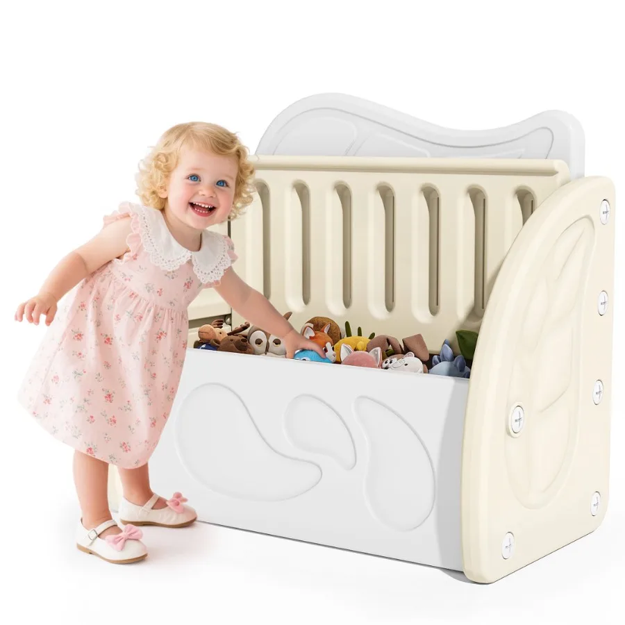 Toy Box for Boys Girls Plastic Toy Storage Organizer with Storage Bench and Leaf Backrest Compact Toy Chest for Playroom Bedroo
Toy Box for Boys Girls Plastic Toy Storage Organizer with Storage Bench and Leaf Backrest Compact Toy Chest for Playroom Bedroo
