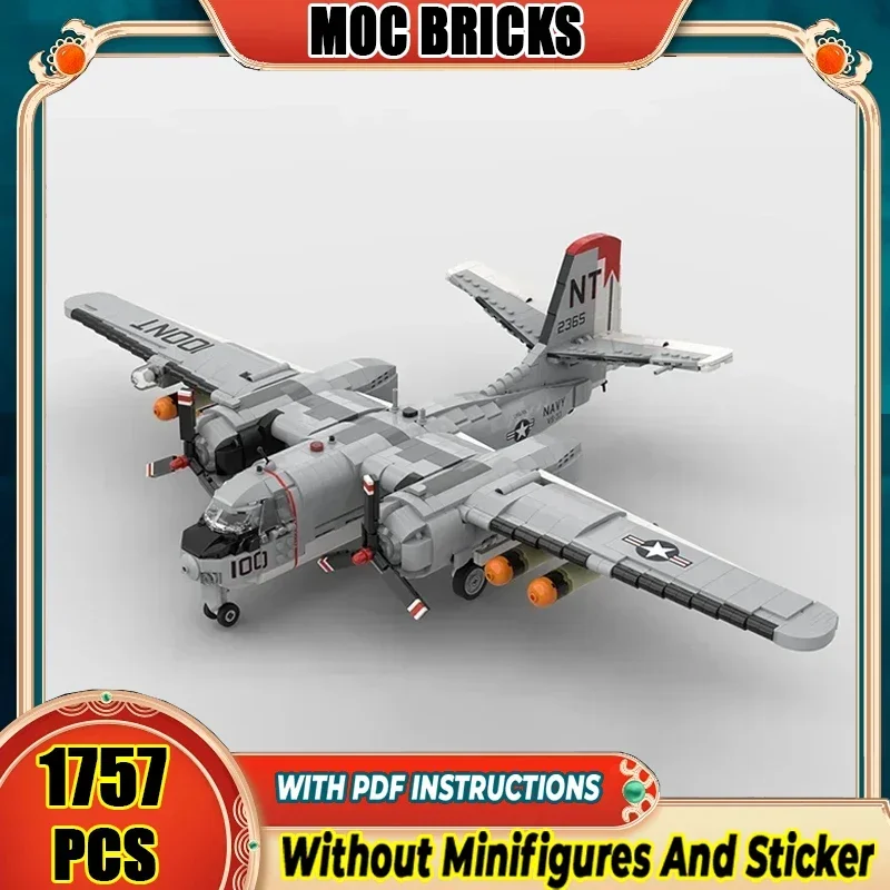 Moc Building Blocks Military Series 1:35 Scale S-2 Tracker Model Technology Bricks DIY Assembly Patrol Aircraft Toys Gifts
Moc Building Blocks Military Series 1:35 Scale S-2 Tracker Model Technology Bricks DIY Assembly Patrol Aircraft Toys Gifts