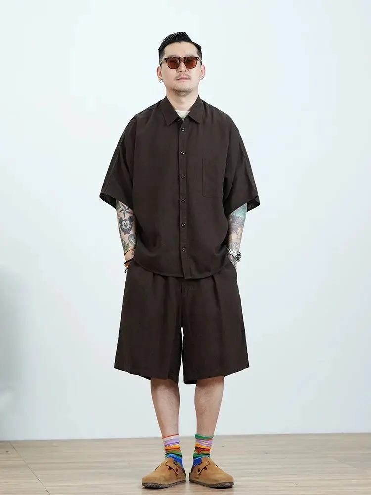 Men's Linen 2 Piece Outfit Set Big and Tall Summer Casual Button Down Shirt Shorts Aesthetic Streetwear Loose Fit Plus Size
Men's Linen 2 Piece Outfit Set Big and Tall Summer Casual Button Down Shirt Shorts Aesthetic Streetwear Loose Fit Plus Size
