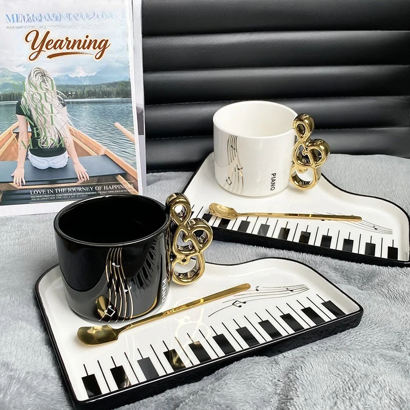 Cultural Creative Piano Notes Ceramic Coffee Cup Saucer Set High Value Gift Home Afternoon Tea
Cultural Creative Piano Notes Ceramic Coffee Cup Saucer Set High Value Gift Home Afternoon Tea
