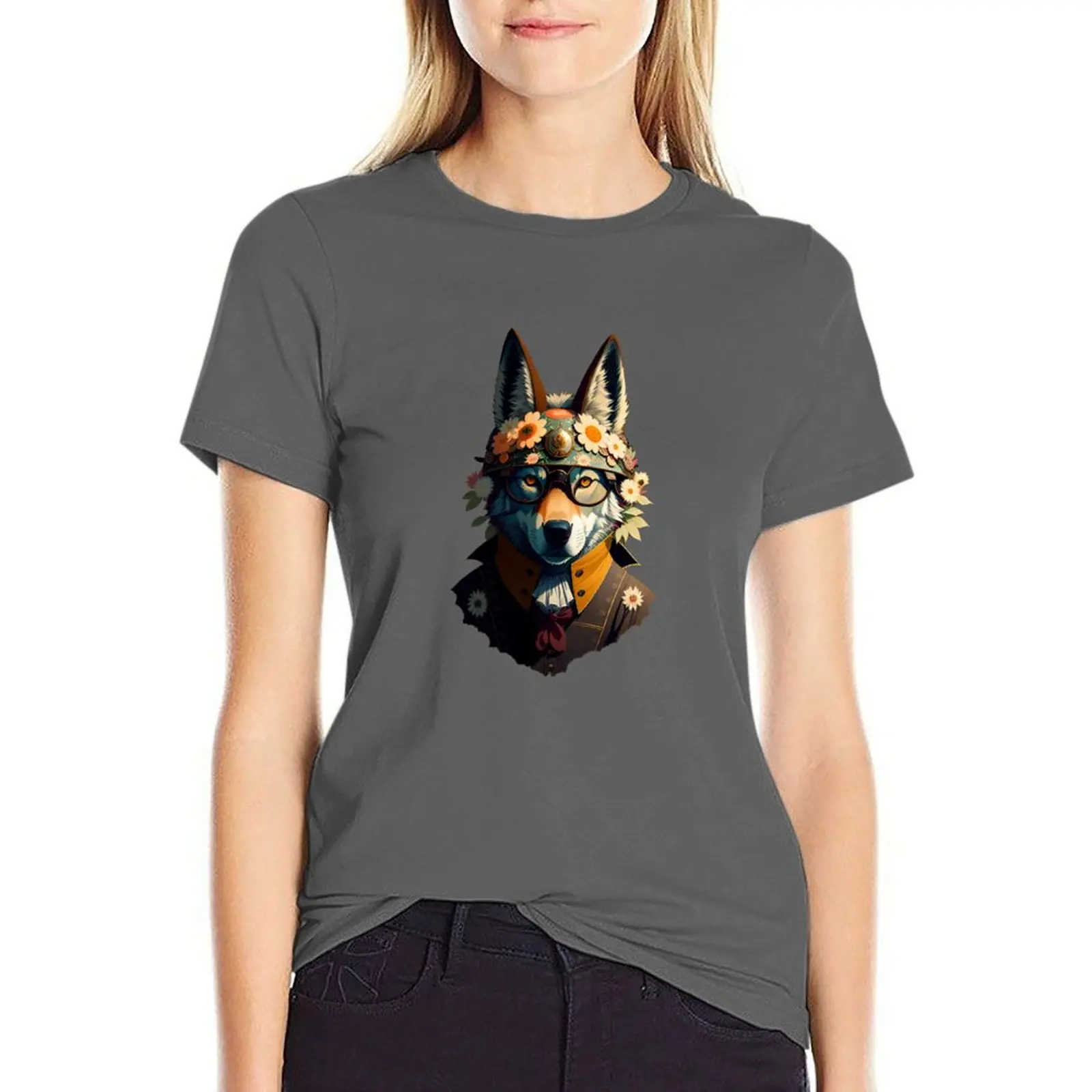 Wolf and Flower 2 T-shirt vintage clothes Aesthetic clothing animal print shirt for girls T-shirt Women
Wolf and Flower 2 T-shirt vintage clothes Aesthetic clothing animal print shirt for girls T-shirt Women