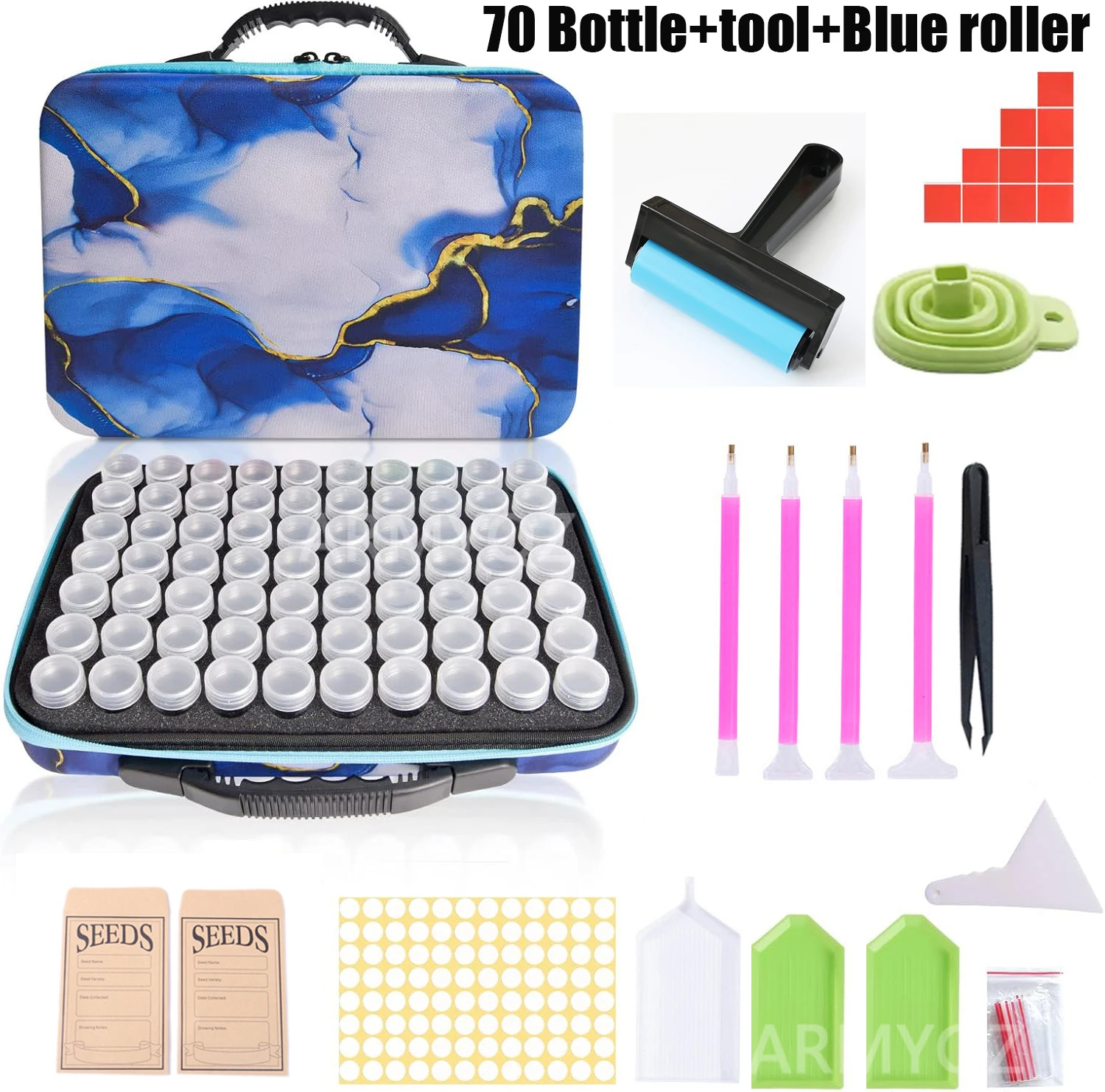 70 Slots Diamond Painting Storage Containers, 5d Diamond Art Accessories and Tools, Diamond Painting Accessories Kit DIY Bottle
70 Slots Diamond Painting Storage Containers, 5d Diamond Art Accessories and Tools, Diamond Painting Accessories Kit DIY Bottle