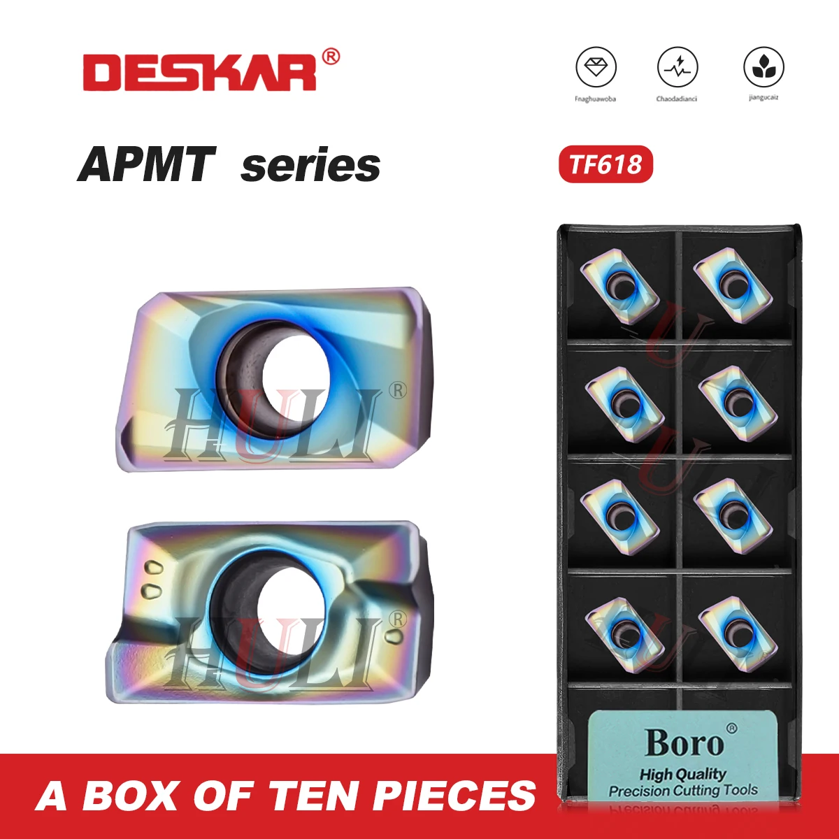 DESKAR CNC lathe numerical control 100% Original APMT1135PDER-XM APMT1135PDER-H2 APMT1604PDER-M2 TF618 Hardened Steel Turningss
DESKAR CNC lathe numerical control 100% Original APMT1135PDER-XM APMT1135PDER-H2 APMT1604PDER-M2 TF618 Hardened Steel Turningss