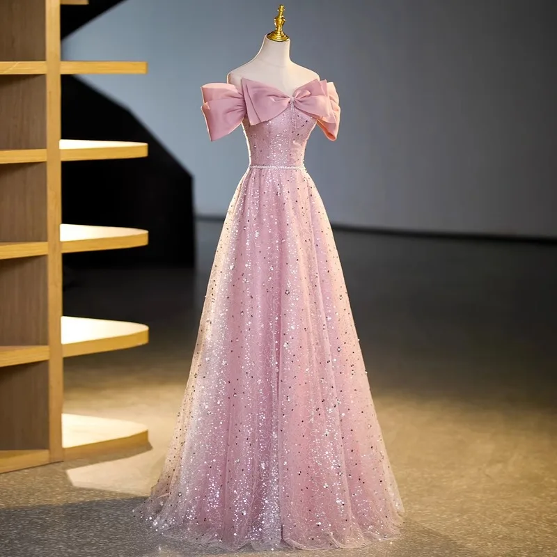 Chorus Conductor Vocal Music Art Performance Dress New off-Shoulder Sequined Evening Dress Annual Meeting Catwalk Dress Women
Chorus Conductor Vocal Music Art Performance Dress New off-Shoulder Sequined Evening Dress Annual Meeting Catwalk Dress Women