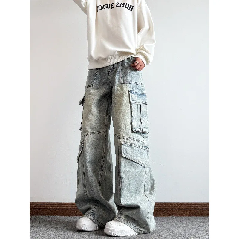Американские джинсы с тяжелой талией в стиле ретро, свободные широкие брюки для мужчин и женщин, уличные брюки прямого кроя
Американские джинсы с тяжелой талией в стиле ретро, свободные широкие брюки для мужчин и женщин, уличные брюки прямого кроя