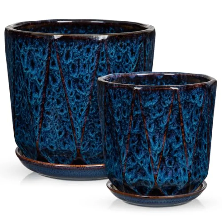 Ceramic Pots for Plants, 8+6 inch Plant Pots with Drainages Holes and Saucers Large Ceramic Planters Decorative Flower Pot for
Ceramic Pots for Plants, 8+6 inch Plant Pots with Drainages Holes and Saucers Large Ceramic Planters Decorative Flower Pot for