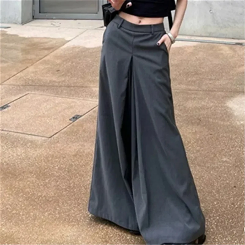 New Spring Summer Style High-Waisted Draped Wide-Leg Skirt-Pants With Unique Design Slimming And Floor-Length Suit Casual 9RPD
New Spring Summer Style High-Waisted Draped Wide-Leg Skirt-Pants With Unique Design Slimming And Floor-Length Suit Casual 9RPD