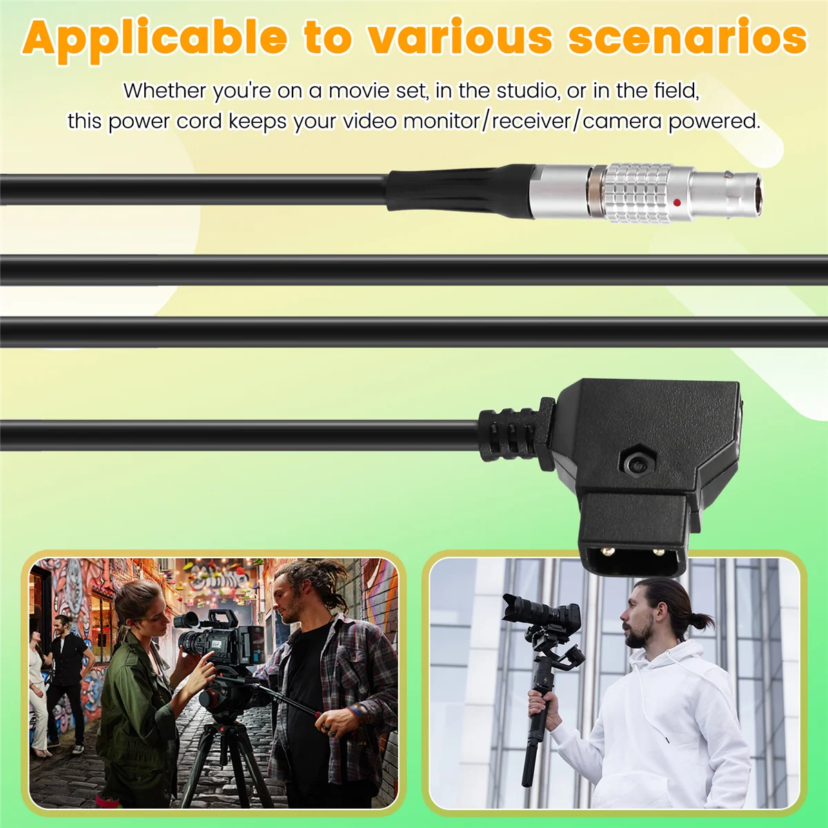 B24A Durable D-TAP to LEMO 2 Pin Male Power Cable for Teradek Bolt Pro 300 RX Monitor Power Supply Solution
B24A Durable D-TAP to LEMO 2 Pin Male Power Cable for Teradek Bolt Pro 300 RX Monitor Power Supply Solution
