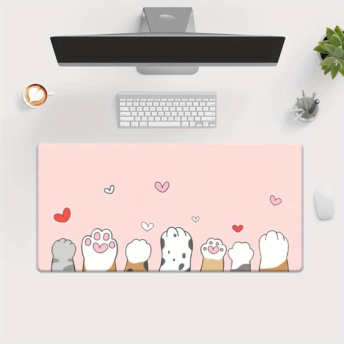 Pastel Pink Cute Cat Paws Mouse Pad Large Rubber Anti-slip PC Desk Accessories Mousepad for Offices and Gamer Keyboard Decor Mat
Pastel Pink Cute Cat Paws Mouse Pad Large Rubber Anti-slip PC Desk Accessories Mousepad for Offices and Gamer Keyboard Decor Mat