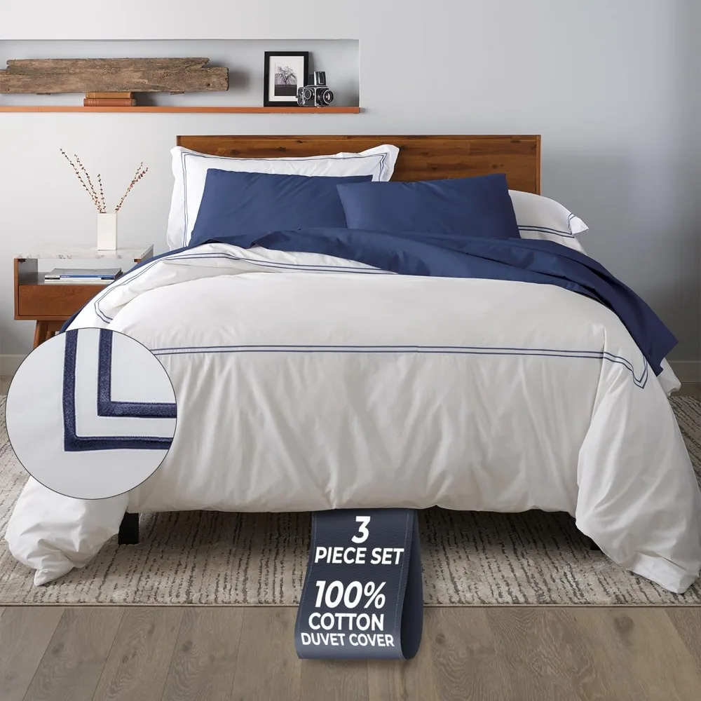 Cotton Percale King Duvet Cover Set - 3 Piece, Soft, Breathable, Lightweight for King or California King Beds
Cotton Percale King Duvet Cover Set - 3 Piece, Soft, Breathable, Lightweight for King or California King Beds