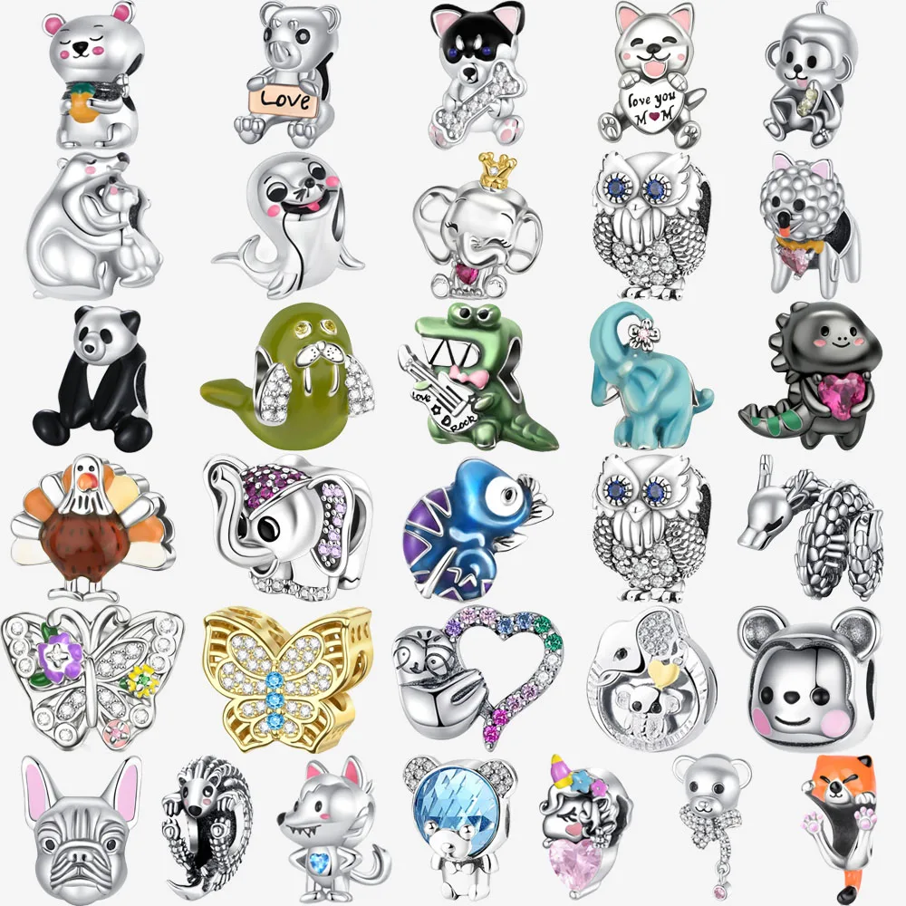 Authentic 925 Sterling Silver Animal Panda Elephant Dangle Charms Fit Original Bracelet Beads Jewelry DIY Gift plata de ley
Authentic 925 Sterling Silver Animal Panda Elephant Dangle Charms Fit Original Bracelet Beads Jewelry DIY Gift plata de ley