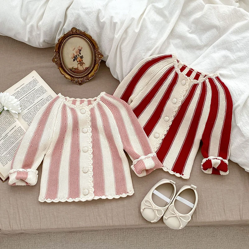 Autumn Spring Toddler Baby Girl Long Sleeved Stripes Knitting Cardigan Newborn Baby Girls Cardigan Sweater Coat Children Clothes
Autumn Spring Toddler Baby Girl Long Sleeved Stripes Knitting Cardigan Newborn Baby Girls Cardigan Sweater Coat Children Clothes