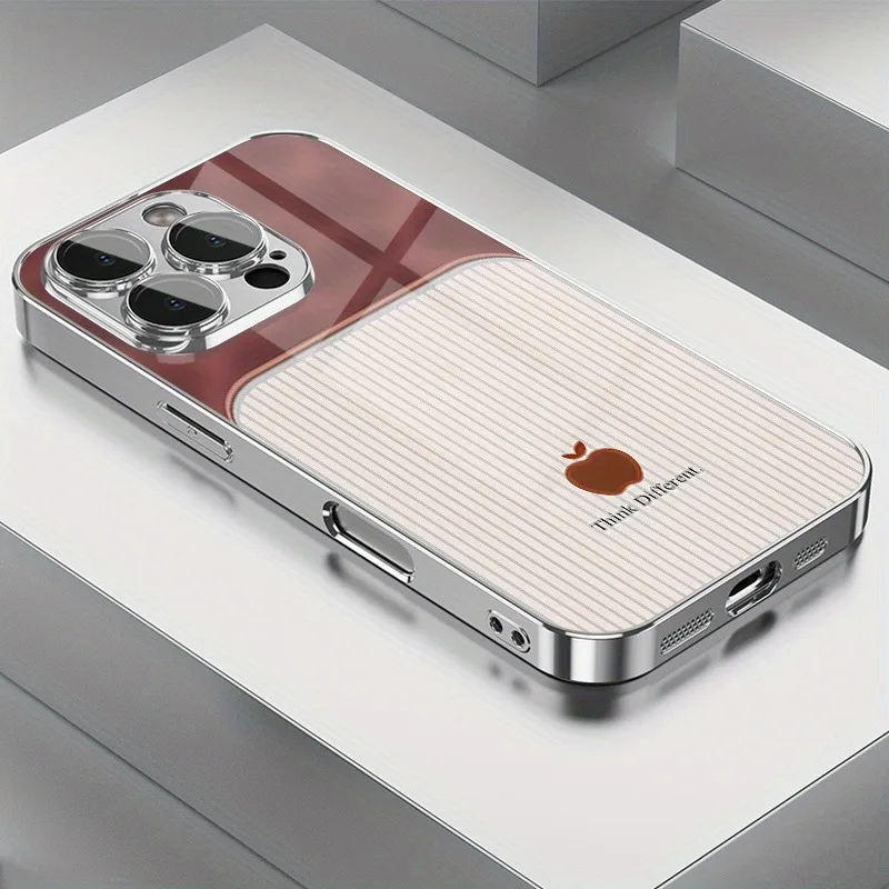 Simple Striped Pattern Tempered Glass Electroplated Phone Case For iPhone 17 16 15 14 13 12 11 Pro Max 14 Plus 16E 17 Air Cover
Simple Striped Pattern Tempered Glass Electroplated Phone Case For iPhone 17 16 15 14 13 12 11 Pro Max 14 Plus 16E 17 Air Cover