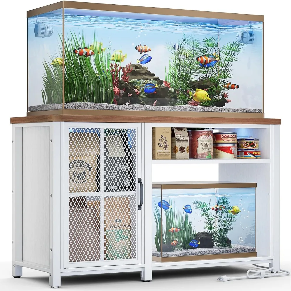 55-75 Gallon Aquarium Stand with LED Light & Power Outlets, Fish Tank Stand Metal Frame Aquarium Table with Cabinet Storage
55-75 Gallon Aquarium Stand with LED Light & Power Outlets, Fish Tank Stand Metal Frame Aquarium Table with Cabinet Storage