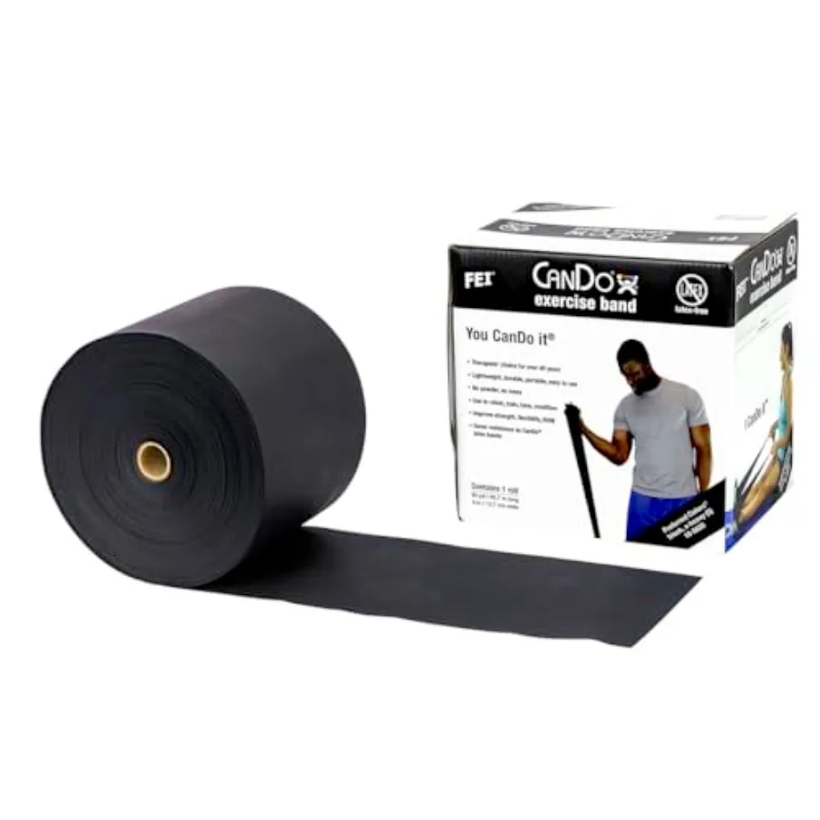 10-5625 Black Latex-Free Exercise Band, X-Heavy Resistance, 50 yd Length
10-5625 Black Latex-Free Exercise Band, X-Heavy Resistance, 50 yd Length