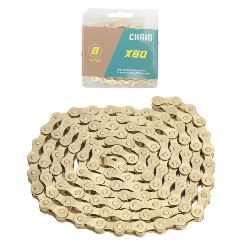 8 Speed Bicycle Chain Universal Carbon Steel Mountain Road Bike Chain Replacement For Outdoor Cycling Gold
8 Speed Bicycle Chain Universal Carbon Steel Mountain Road Bike Chain Replacement For Outdoor Cycling Gold
