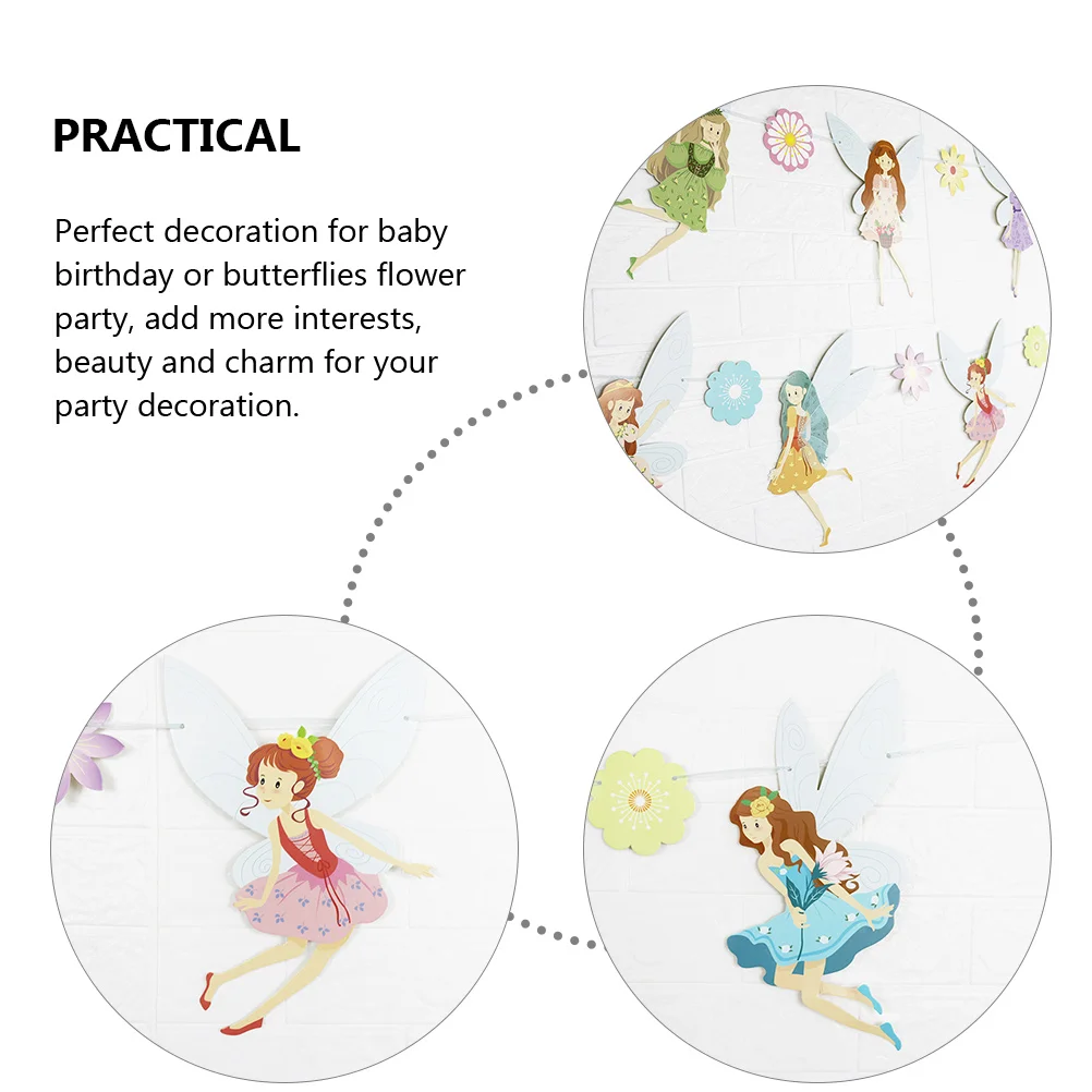 2 Sets Flower Fairy Banner Hanging Decor Baby Birthday Party Paper Banners Premium Material Girls Celebration Photo Studio Props
2 Sets Flower Fairy Banner Hanging Decor Baby Birthday Party Paper Banners Premium Material Girls Celebration Photo Studio Props