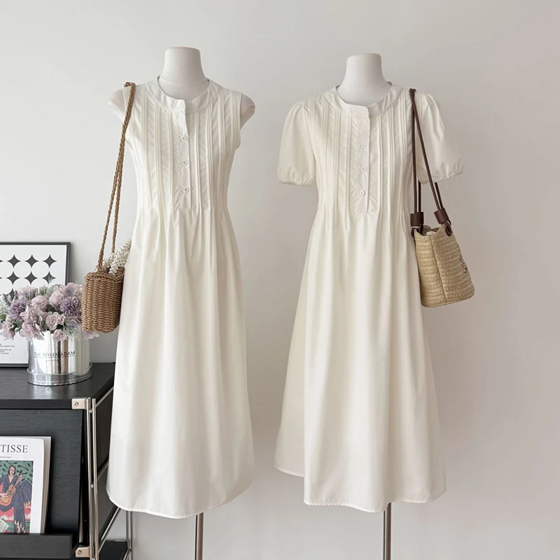 Простое летнее платье-майка без рукавов, корейское модное повседневное платье с высокой талией и пуговицами для женщин
Простое летнее платье-майка без рукавов, корейское модное повседневное платье с высокой талией и пуговицами для женщин
