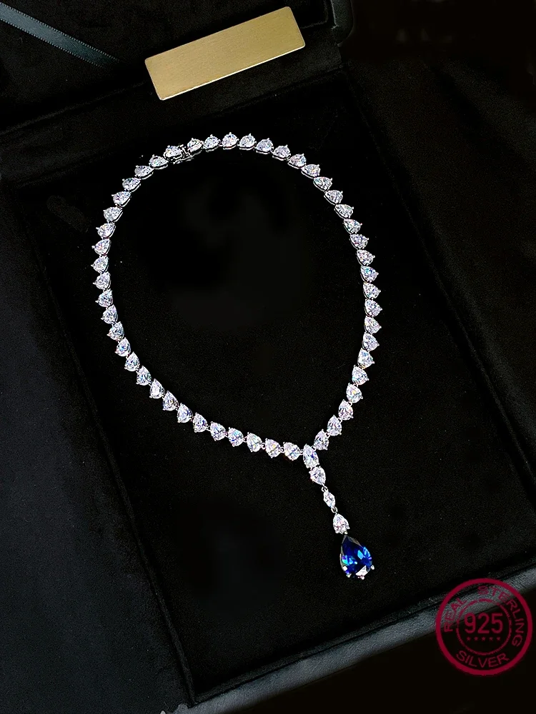 Роскошный комплект подвесок Seiko Blue Treasure Droplet из стерлингового серебра 925 пробы с высокоуглеродистым бриллиантом, винтажное ожерелье, свадебные украшения
Роскошный комплект подвесок Seiko Blue Treasure Droplet из стерлингового серебра 925 пробы с высокоуглеродистым бриллиантом, винтажное ожерелье, свадебные украшения
