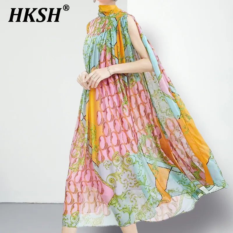 HKSH Spring Summer New Women Tide Elegant Original Design Color Contrast Temperament Dress Pleated Party Evening Dresses HK5093
HKSH Spring Summer New Women Tide Elegant Original Design Color Contrast Temperament Dress Pleated Party Evening Dresses HK5093