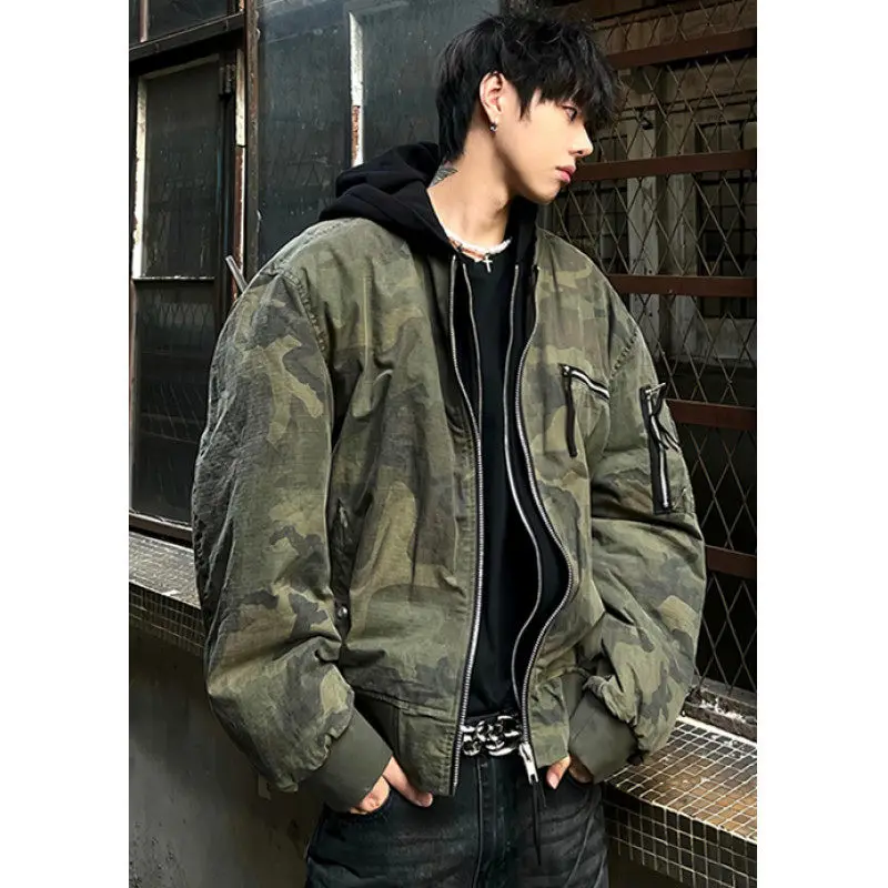Мужская камуфляжная бейсбольная куртка с капюшоном в уличном стиле, модная корейская/гонконгская верхняя одежда свободного кроя с длинными рукавами для тепла
Мужская камуфляжная бейсбольная куртка с капюшоном в уличном стиле, модная корейская/гонконгская верхняя одежда свободного кроя с длинными рукавами для тепла