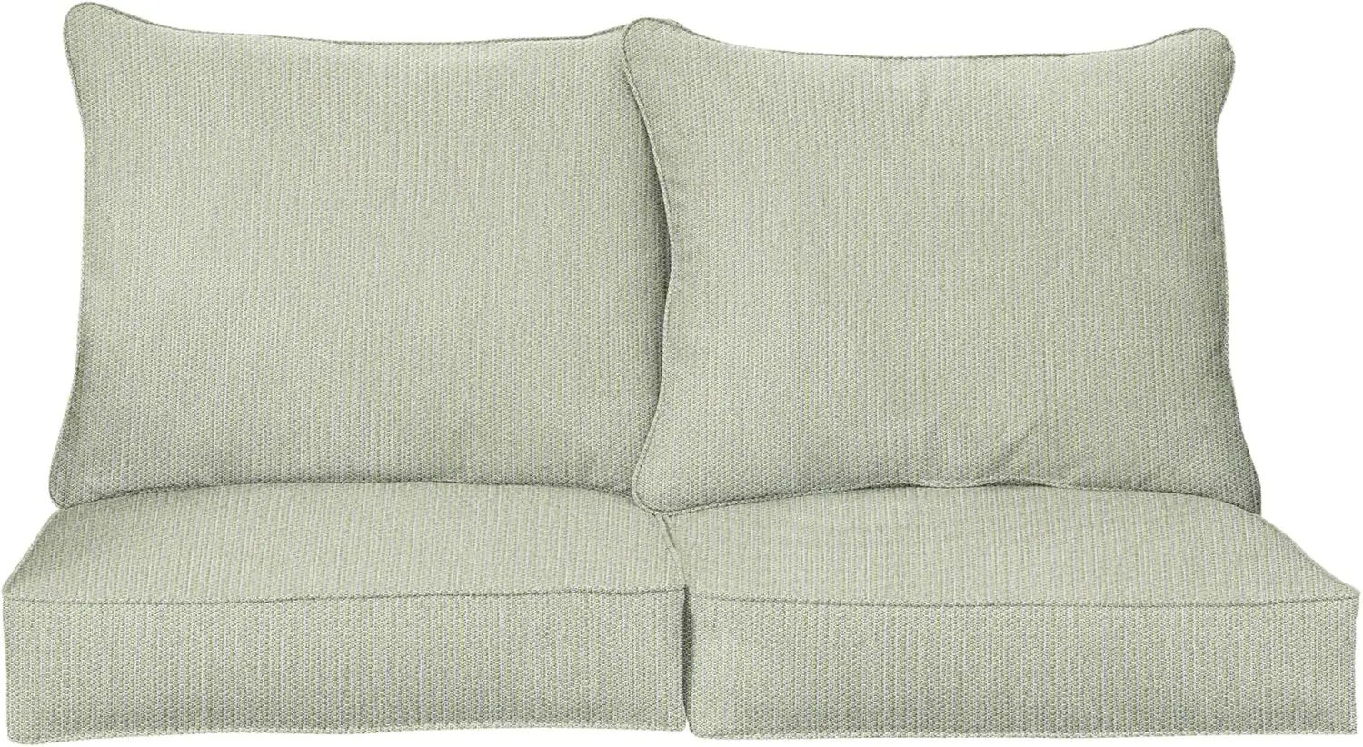 Green Corded Loveseat Cushion Pillow Set 30 Inches 27 Inches 5 Inches Deep Seating 5 Pound Standard
Green Corded Loveseat Cushion Pillow Set 30 Inches 27 Inches 5 Inches Deep Seating 5 Pound Standard