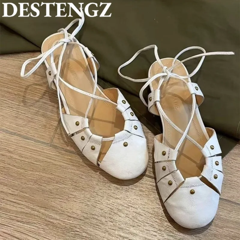 Flats Sandals Designer Woman Shoes Casual Slingback 2025 Summer New Marie Janes Shoes Lace-Up Retro Sandalias De Mujer Dress
Flats Sandals Designer Woman Shoes Casual Slingback 2025 Summer New Marie Janes Shoes Lace-Up Retro Sandalias De Mujer Dress