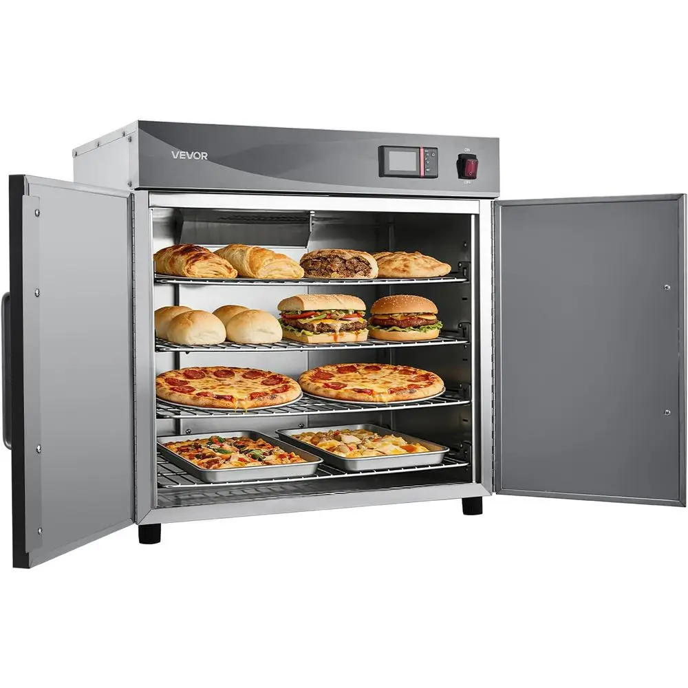 Electric Hot Box ood Warmer, 4-Tier Commercial Warming Cabinet with Water Tray, Double-Door and Adjustable Shelves, StainlSteel
Electric Hot Box ood Warmer, 4-Tier Commercial Warming Cabinet with Water Tray, Double-Door and Adjustable Shelves, StainlSteel