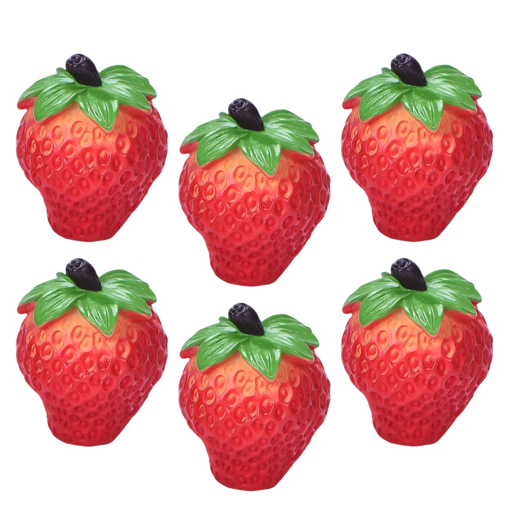 6 Pcs Artificial Fruit Strawberries Mini Faux Strawberry Decor House Model Red Resin
6 Pcs Artificial Fruit Strawberries Mini Faux Strawberry Decor House Model Red Resin