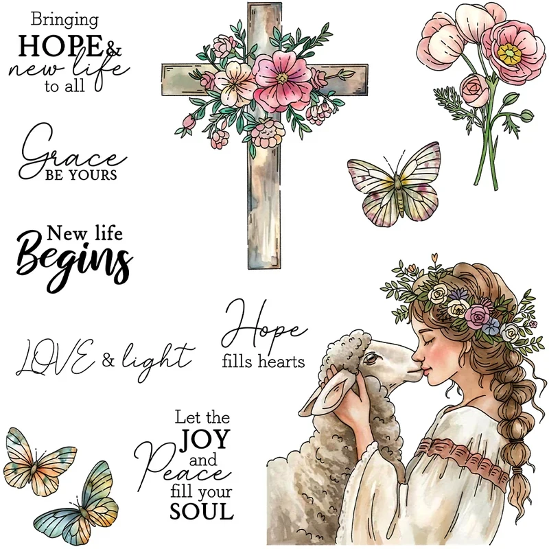 Flowers Women Sheep Cross Cutting Dies Clear Stamp DIY Scrapbooking Metal Dies Silicone Stamp For Cards Albums Decor
Flowers Women Sheep Cross Cutting Dies Clear Stamp DIY Scrapbooking Metal Dies Silicone Stamp For Cards Albums Decor