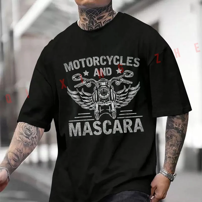 Motorcycle And Mascara Graphic T-shirt Moto Summer Cotton Short Sleeved Tee Casual Breathable Unisex Tops
Motorcycle And Mascara Graphic T-shirt Moto Summer Cotton Short Sleeved Tee Casual Breathable Unisex Tops