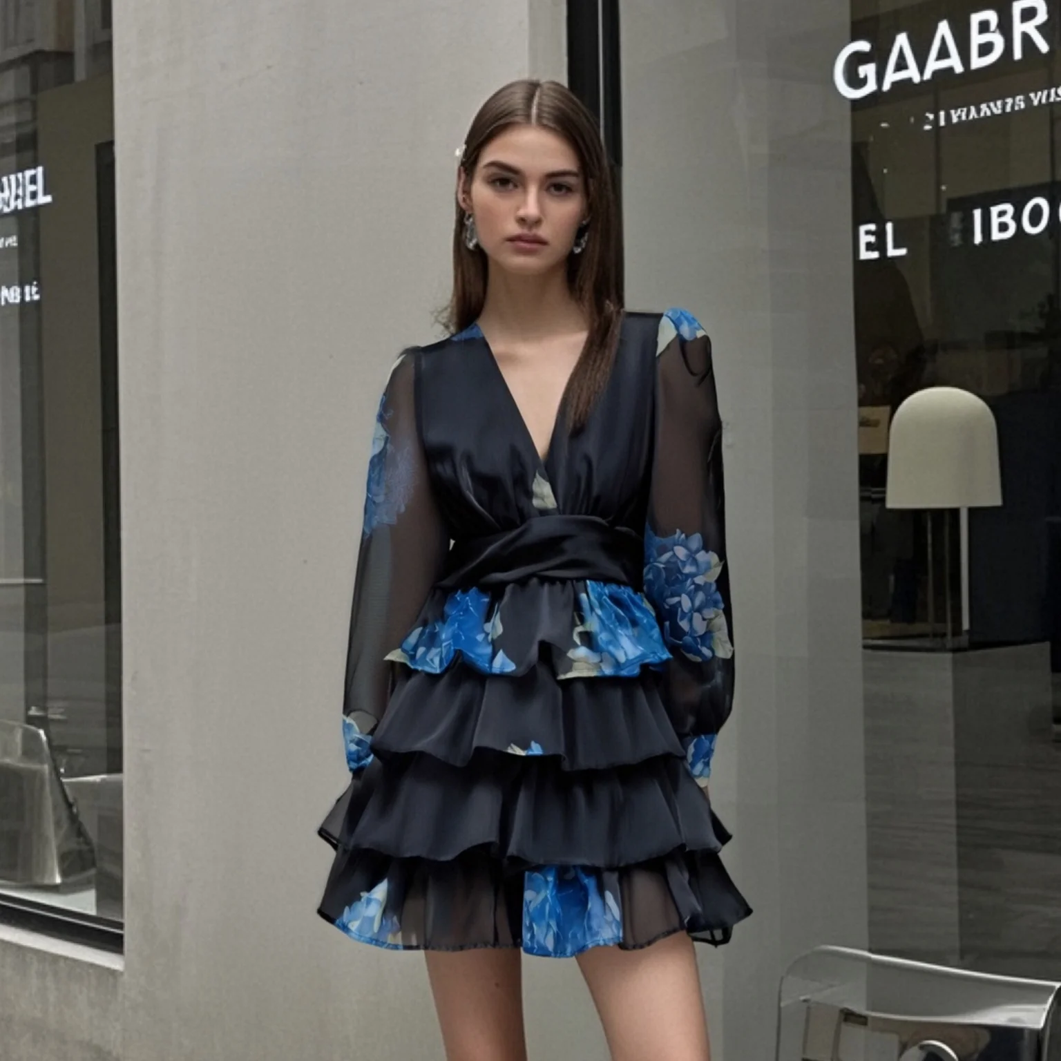 Ladies Long Sleeve Wrap V Neck Tiered Mini Dress with Floral Pattern Loose Waist Design for Spring Summer 2025
Ladies Long Sleeve Wrap V Neck Tiered Mini Dress with Floral Pattern Loose Waist Design for Spring Summer 2025