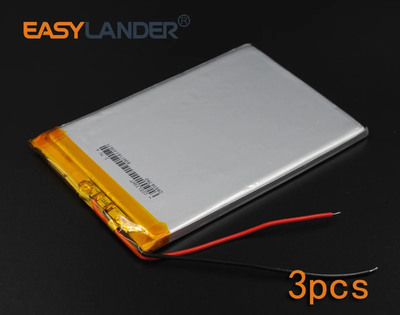 3pcs/Lot 3.7V 3500mAh 4270100 Rechargeable li Polymer Li-ion Battery For Bluetooth Notebook Tablet PC electronics safety lamp
3pcs/Lot 3.7V 3500mAh 4270100 Rechargeable li Polymer Li-ion Battery For Bluetooth Notebook Tablet PC electronics safety lamp