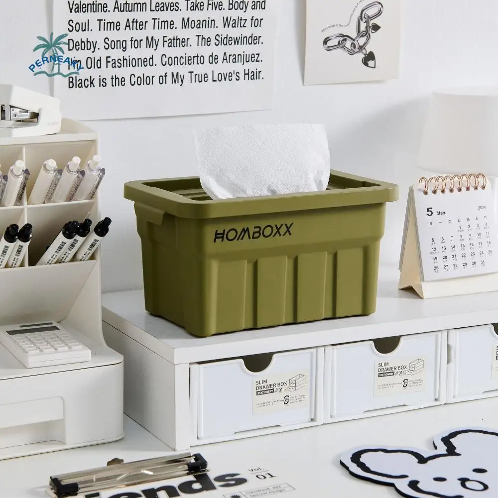Industrial Style Tissue Box Plastic Large Capacity Tissue Storage Boxes Space Saving with Spring Napkin Extraction Box Office
Industrial Style Tissue Box Plastic Large Capacity Tissue Storage Boxes Space Saving with Spring Napkin Extraction Box Office
