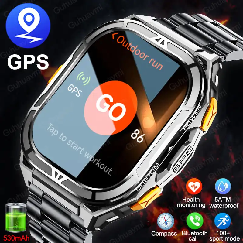 2025New Outdoor GPS Smart Watch Men 5ATM Waterproof 530mAh Sport Mode Compass Bluetooth call Fitness Smatwatches For IOS Android
2025New Outdoor GPS Smart Watch Men 5ATM Waterproof 530mAh Sport Mode Compass Bluetooth call Fitness Smatwatches For IOS Android