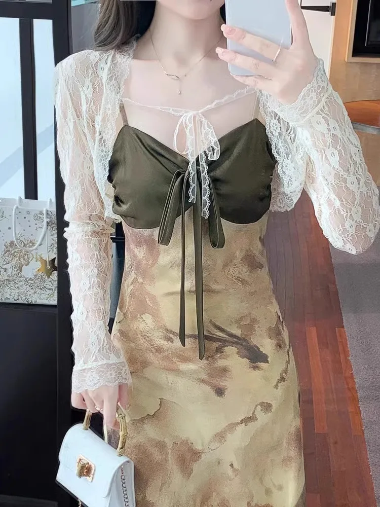 Ele Lace oulder Wrap Women's Long Sve Summer Thin Top with Strap Skirt Cover up Small Outerwear Commute Sle Korean...
Ele Lace oulder Wrap Women's Long Sve Summer Thin Top with Strap Skirt Cover up Small Outerwear Commute Sle Korean...